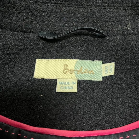 Boden Navy Blue  Pea Coat, large snap buttons, Women’s US size 8, UK size 12 - Picture 3 of 9